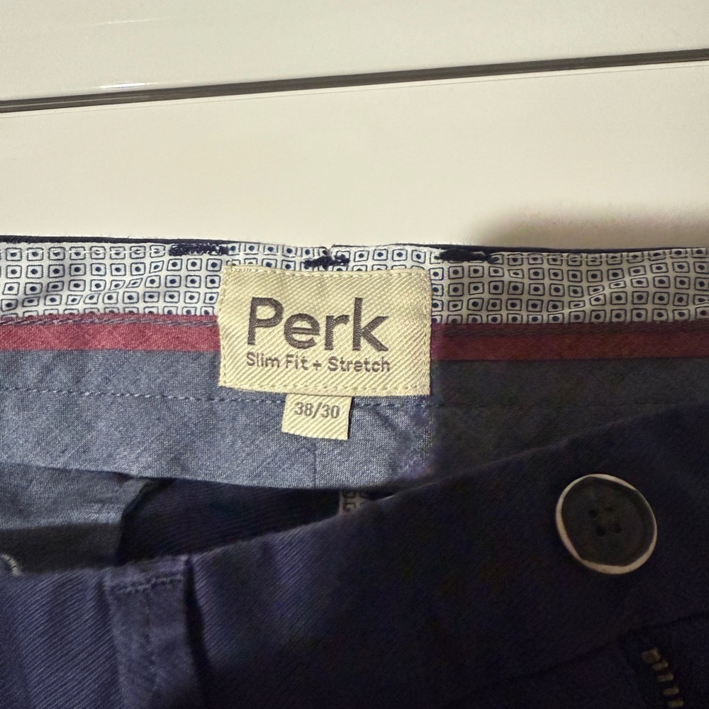 Men's Navy Chinos Perk 38 30